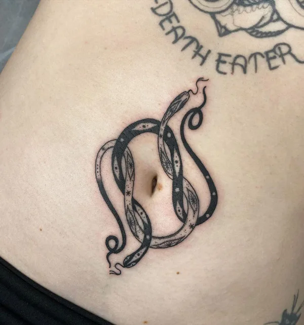 Belly button tattoo 46