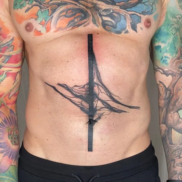 Belly button tattoo 56