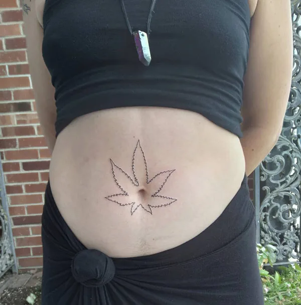 Belly button tattoo 6