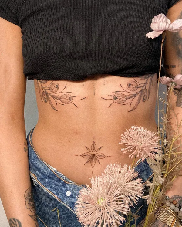 Belly button tattoo 65