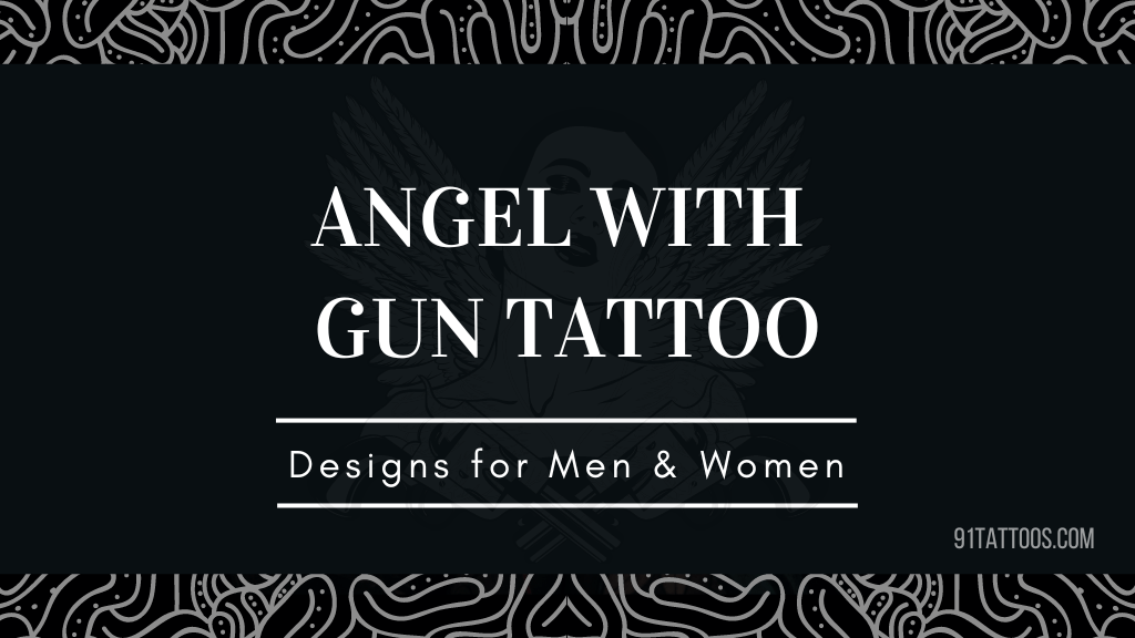 Best angel with gun tattoo designs for men and women