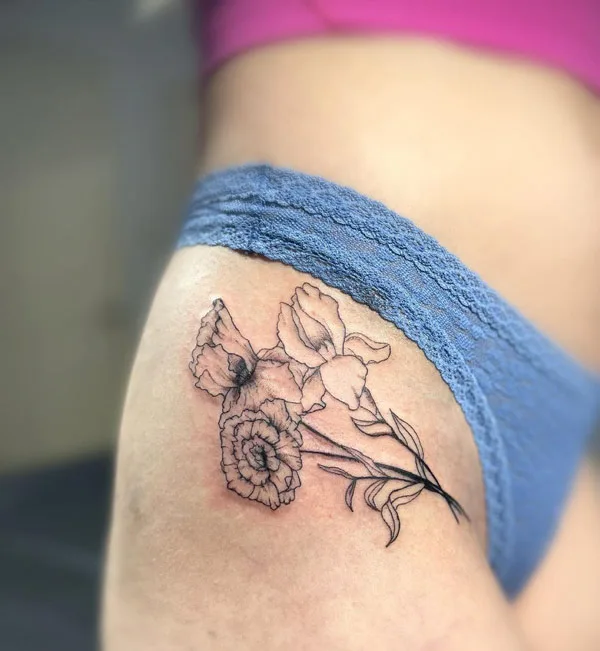 Bikini line tattoo 14