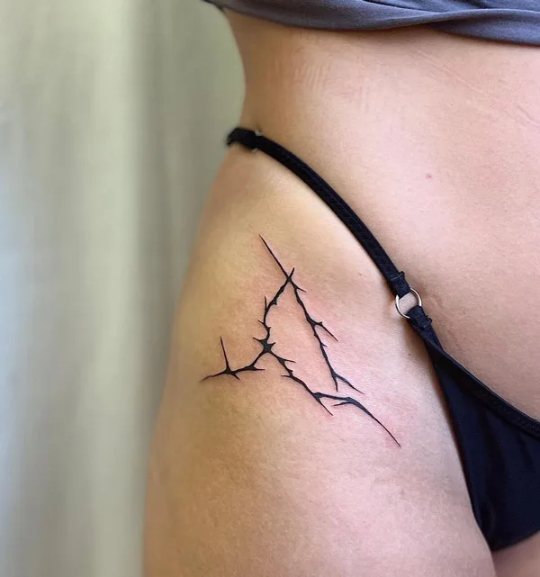 Bikini line tattoo 9