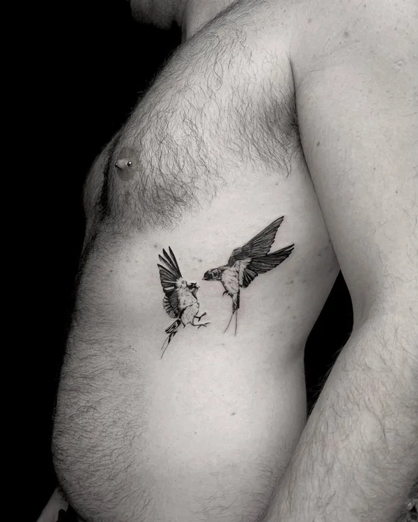 Birds Rib Tattoo 2