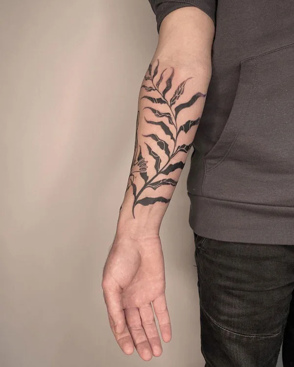 Black Leaf Tattoo 3