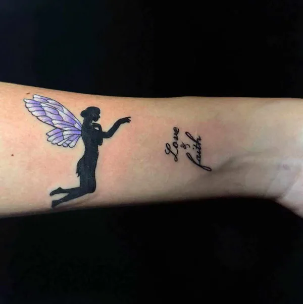 Black Tinkerbell Tattoo 1