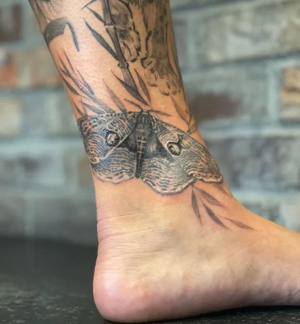 Black Witch Moth Tattoo