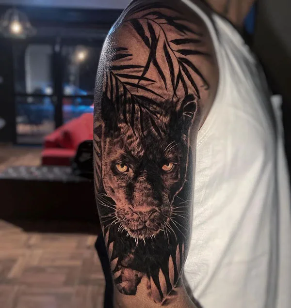 Black panther arm tattoo