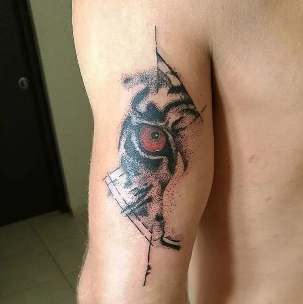 Black panther eyes tattoo