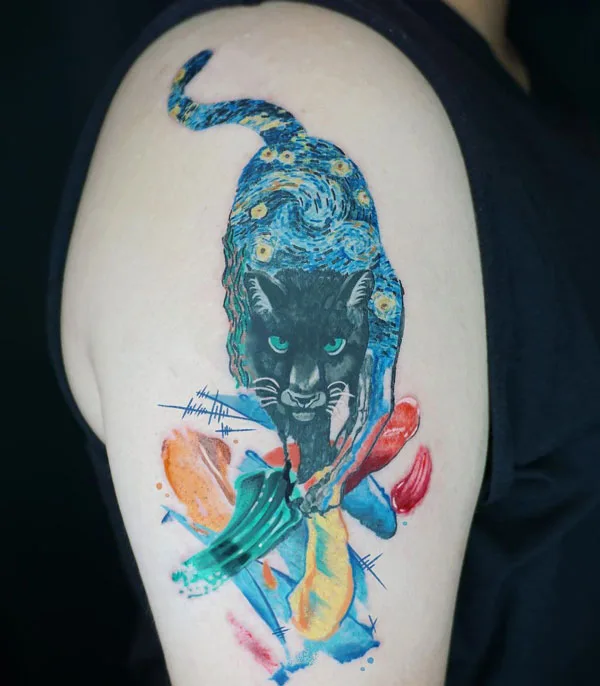 Black panther tattoo 111