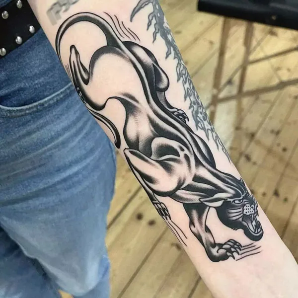 Black panther tattoo 13