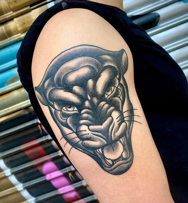 Black panther tattoo 23