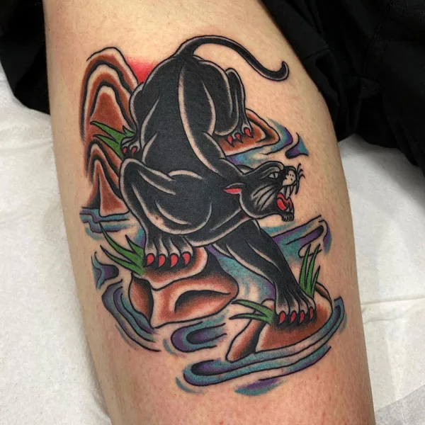 Black panther tattoo 27