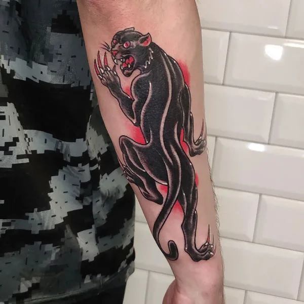 Black panther tattoo 30
