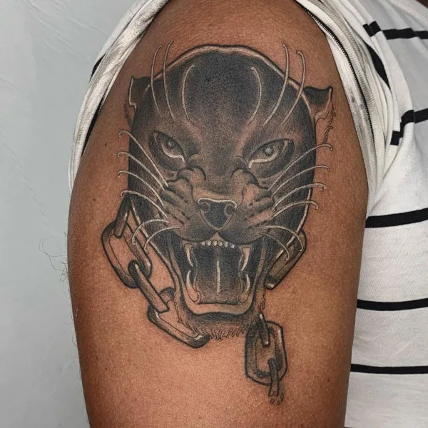 Black panther tattoo 34