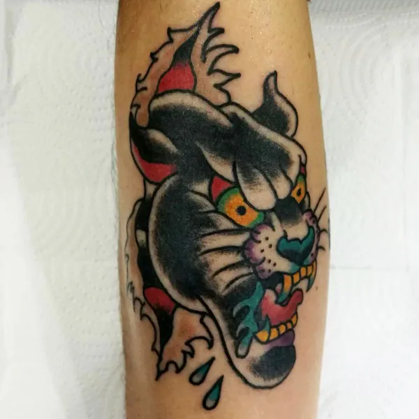 Black panther tattoo 4