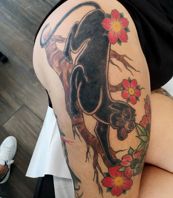 Black panther tattoo 40
