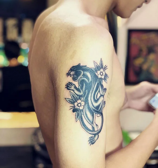 Black panther tattoo 45