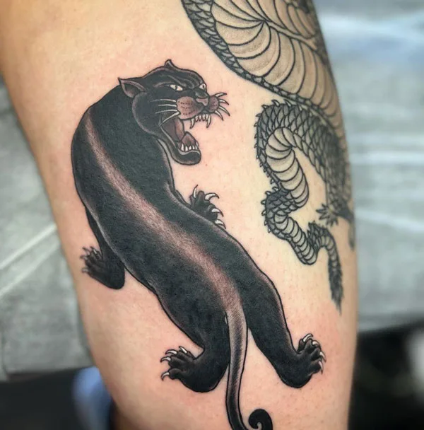 Black panther tattoo 49