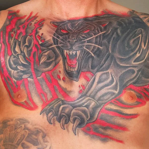 Black panther tattoo 6