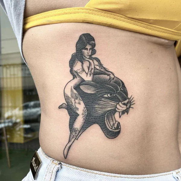 Black panther tattoo 7