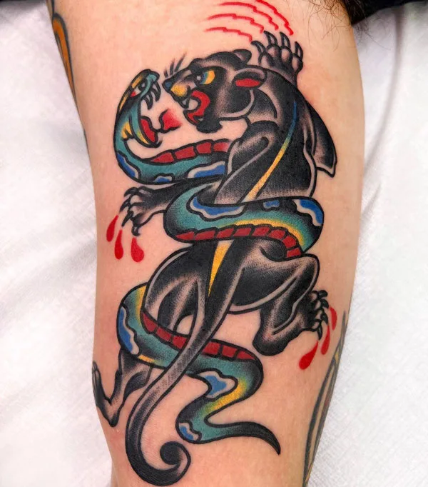 Black panther tattoo 72