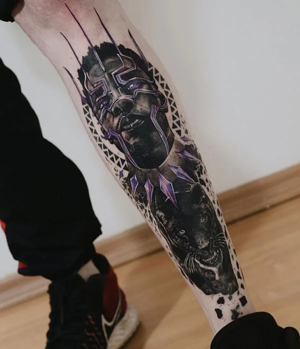 Black panther tattoo 75