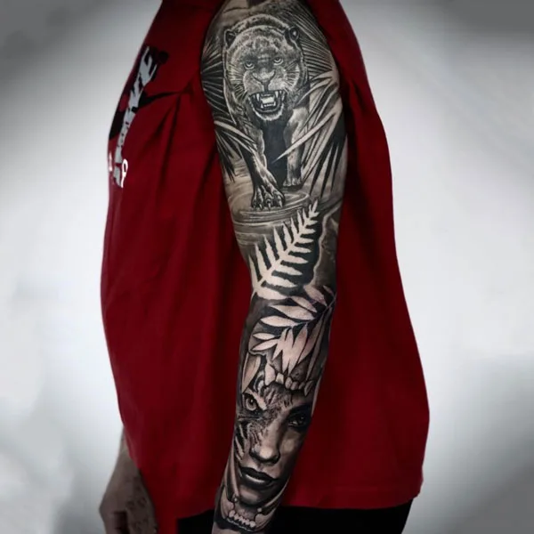 Black panther tattoo 8