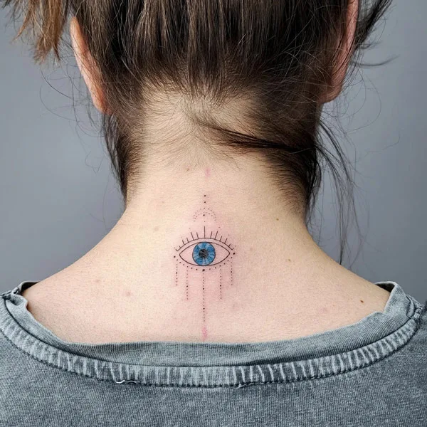 Blue Evil Eye Tattoo 2