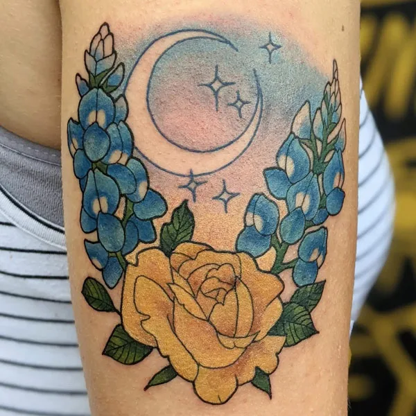 Bluebonnet tattoo 11