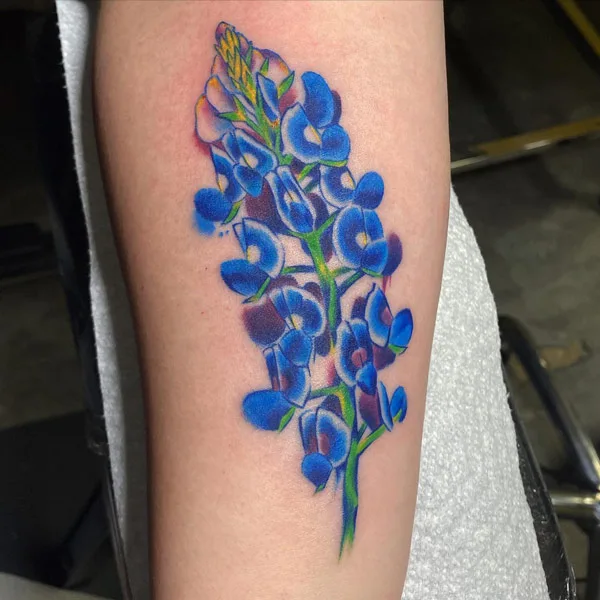 Bluebonnet tattoo 12