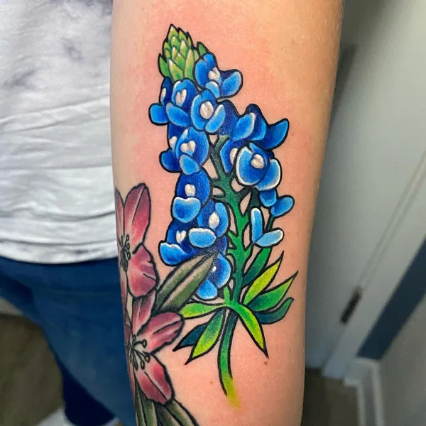 Bluebonnet tattoo 2