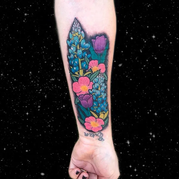 Bluebonnet tattoo 24