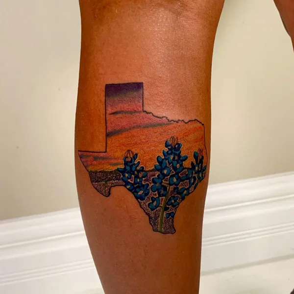 Bluebonnet tattoo 3