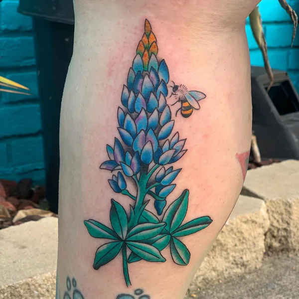 Bluebonnet tattoo 4