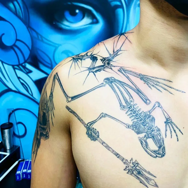 Bone Frog Tattoo 1