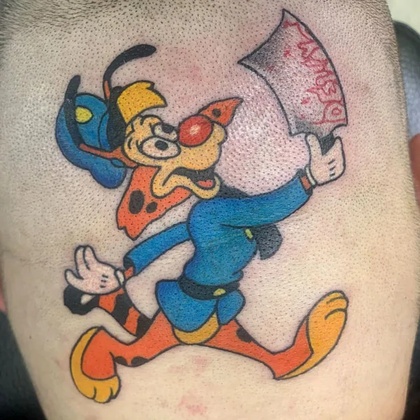 Bonkers hatchet man tattoo