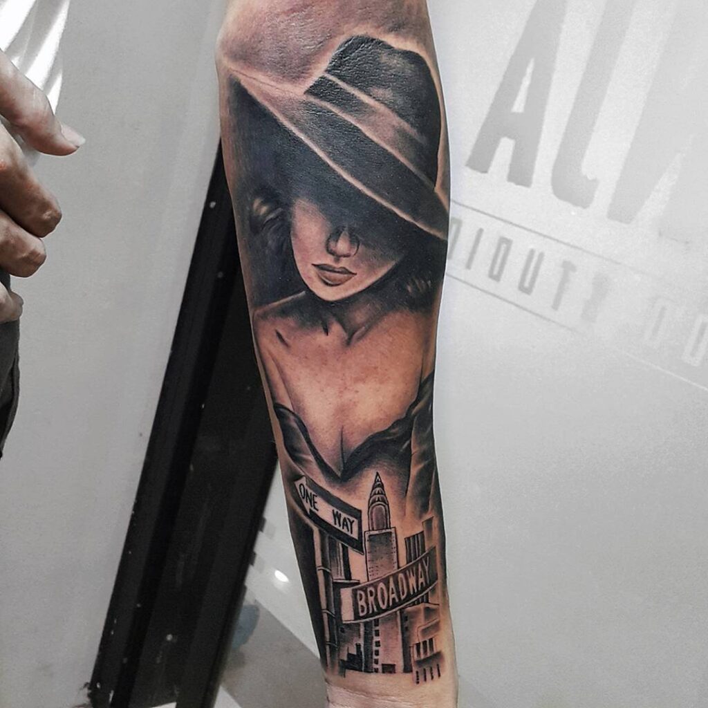 Broad Way Street Sign Tattoo: Embracing the Journey of Possibilities