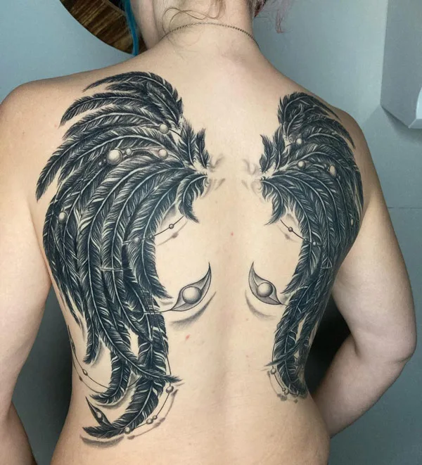Broken Angel wings tattoo