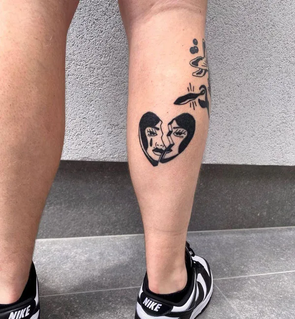 Broken heart tattoo 107