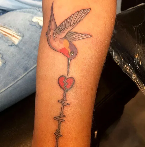 Broken heart tattoo 108