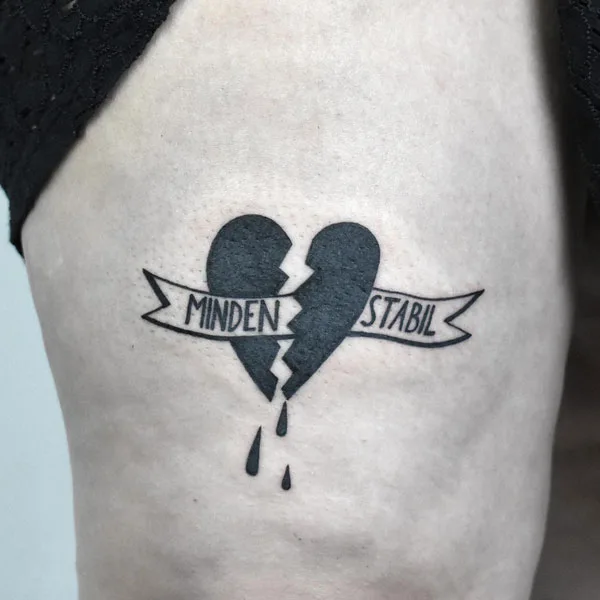 Broken heart tattoo 109