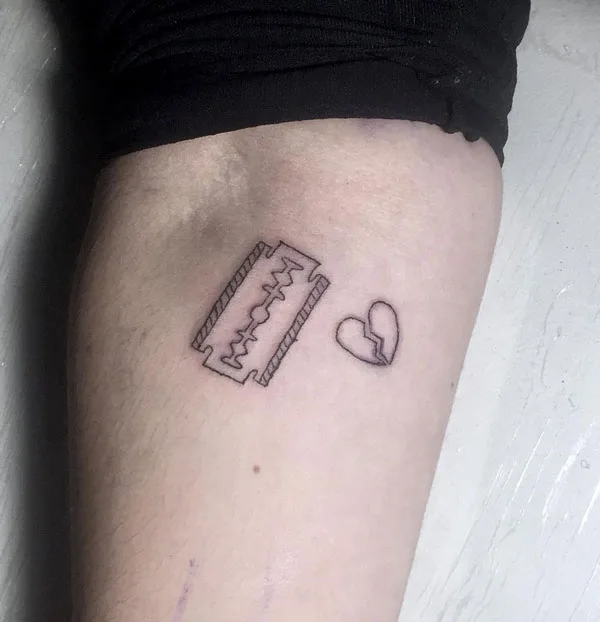 Broken heart tattoo 112