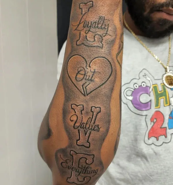 Broken heart tattoo 124
