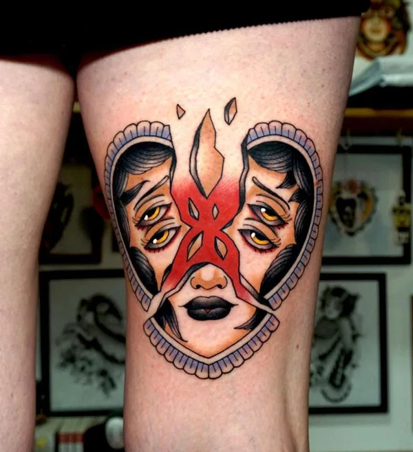 Broken heart tattoo 130