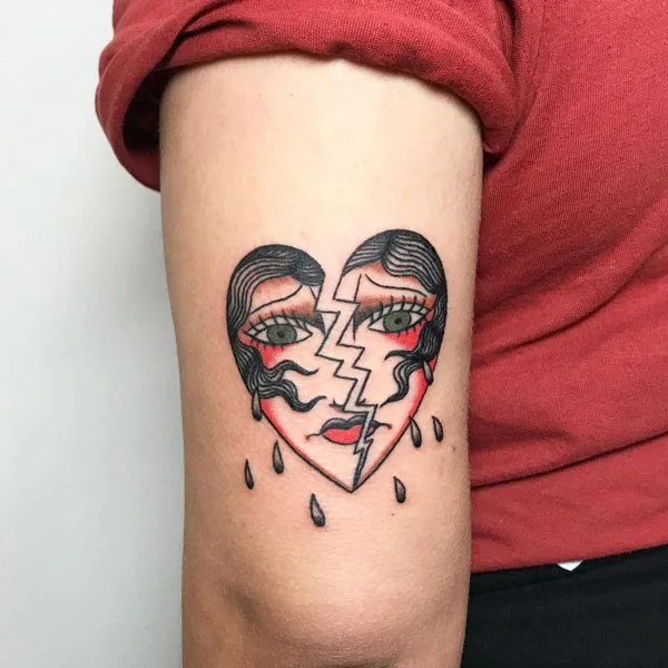 Broken heart tattoo 15