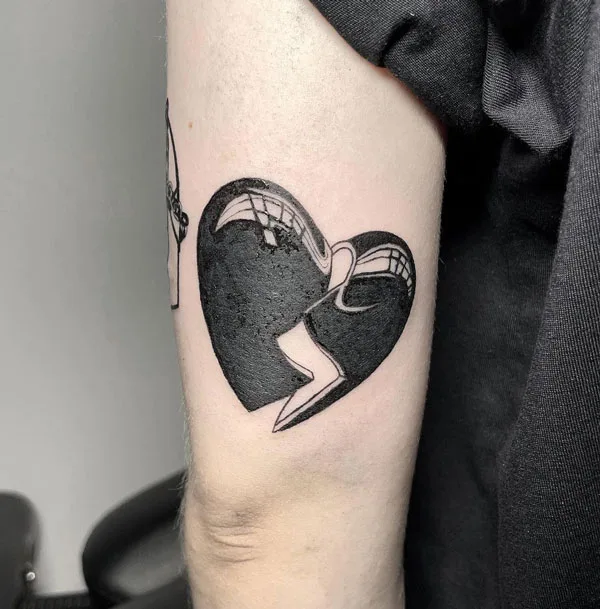 Broken heart tattoo 2