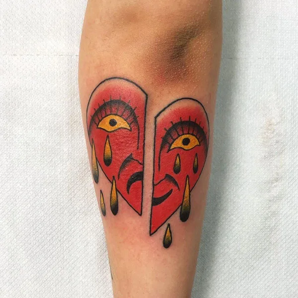 Broken heart tattoo 22
