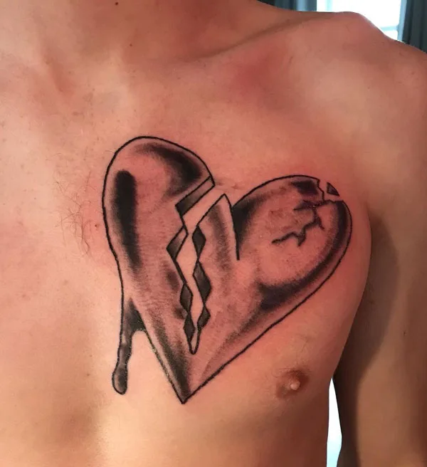 Broken heart tattoo 3