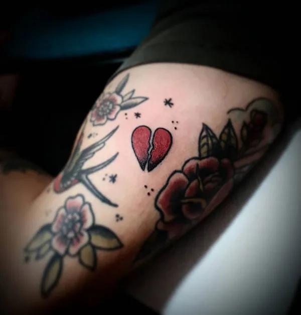 Broken heart tattoo 34